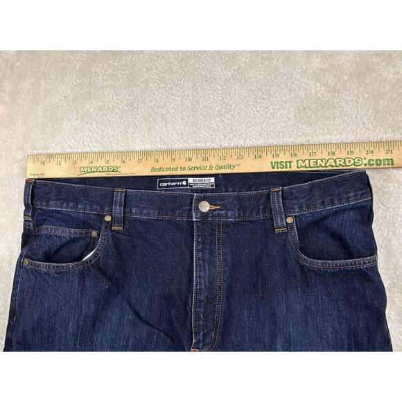 Men's Jeans Carhartt Size 40x34 Cotton Blend 105119-H44 Relaxed Fit Cotton - Picture 5 of 8